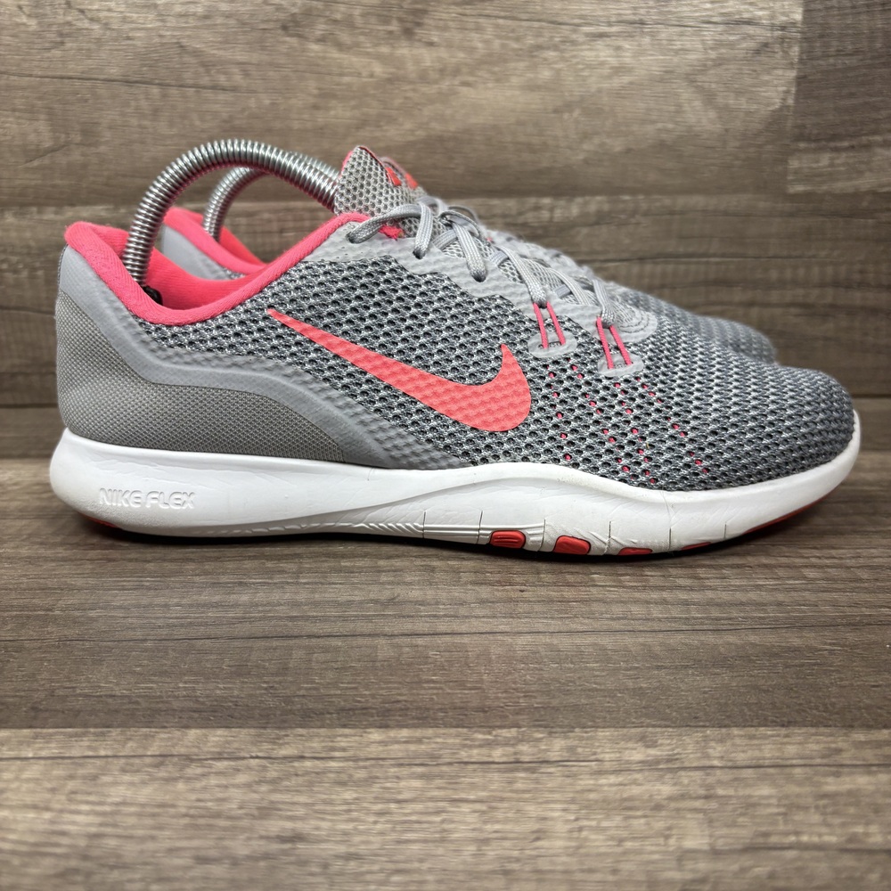Nike Flex TR 7 Gray Pink Womens US Size 9 EUR 40.5 898479-006 Running Shoes